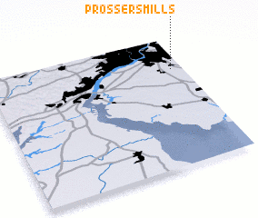 3d view of Prossers Mills