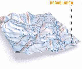 3d view of Peña Blanca