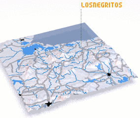 3d view of Los Negritos