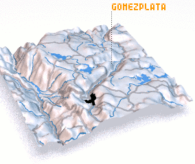 3d view of Gómez Plata