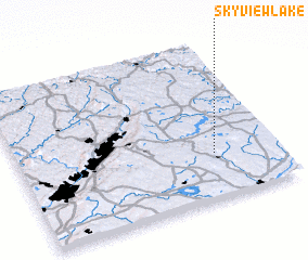 3d view of Sky View Lake