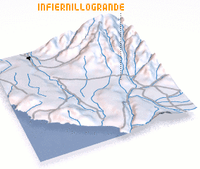 3d view of Infiernillo Grande