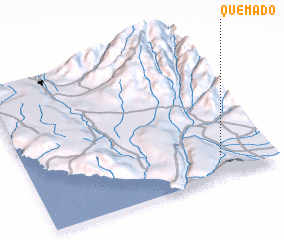 3d view of Quemado