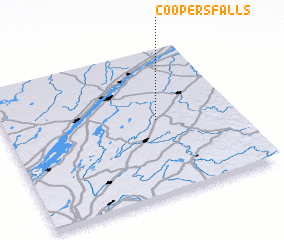 3d view of Coopers Falls