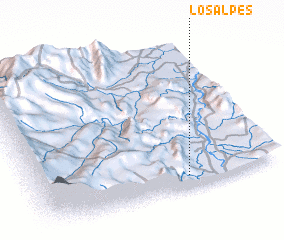 3d view of Los Alpes