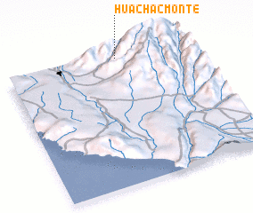 3d view of Huachac Monte