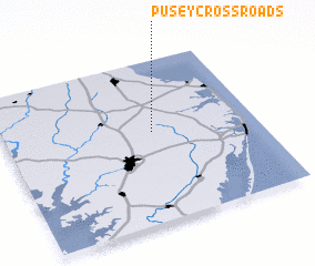 3d view of Pusey Crossroads