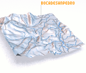 3d view of Boca de San Pedro