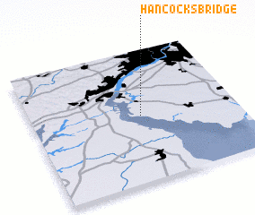 3d view of Hancocks Bridge