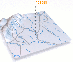 3d view of Potosí