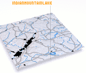 3d view of Indian Mountain Lake