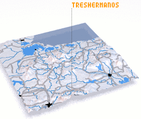 3d view of Tres Hermanos