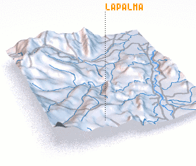 3d view of La Palma