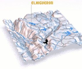 3d view of El Higuerón