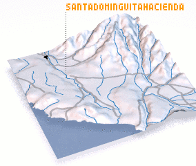 3d view of Santa Dominguita Hacienda