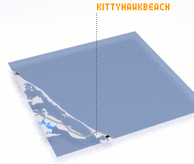 3d view of Kitty Hawk Beach