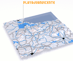 3d view of Playa Juan Vicente