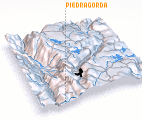 3d view of Piedra Gorda