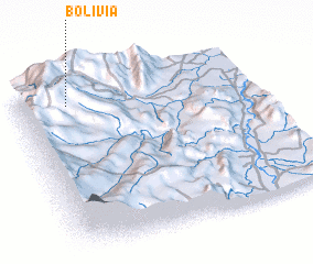 3d view of Bolivia