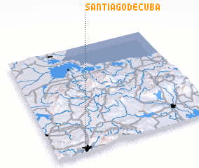 3d view of Santiago de Cuba