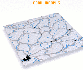 3d view of Conklin Forks