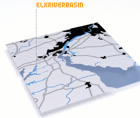 3d view of Elk River Basin