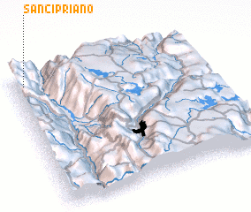 3d view of San Cipriano