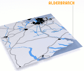 3d view of Alder Branch