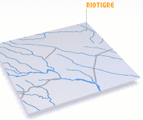 3d view of Río Tigre