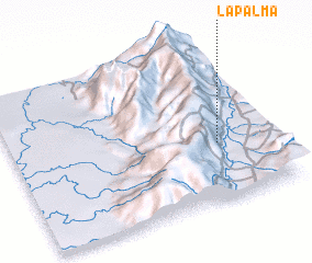 3d view of La Palma