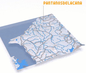 3d view of Pantanos de la Caña