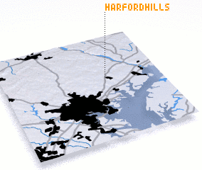 3d view of Harford Hills