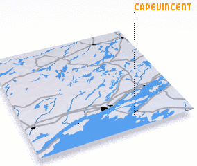 3d view of Cape Vincent