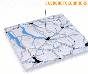 3d view of Globe Hotel Corners