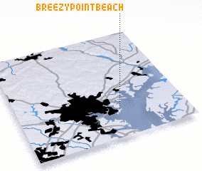 3d view of Breezy Point Beach