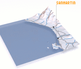 3d view of San Martín