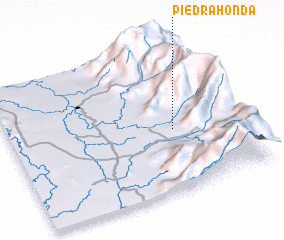 3d view of Piedra Honda