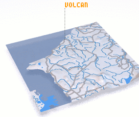 3d view of Volcán