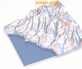 3d view of Peña Blanca