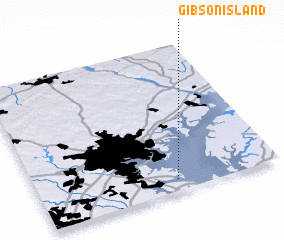 3d view of Gibson Island