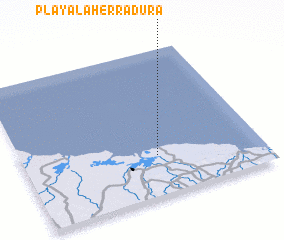 3d view of Playa la Herradura