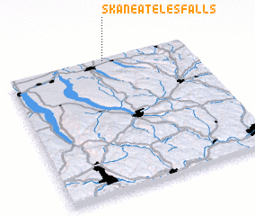 3d view of Skaneateles Falls