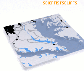 3d view of Scientists Cliffs