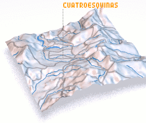 3d view of Cuatro Esquinas