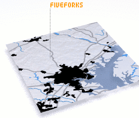 3d view of Five Forks