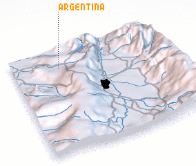 3d view of Argentina