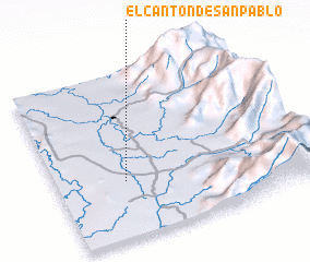 3d view of El Cantón de San Pablo