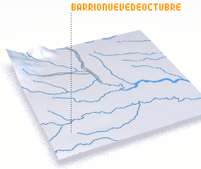 3d view of Barrio Nueve de Octubre