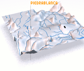 3d view of Piedra Blanca