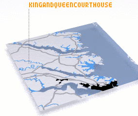 3d view of King and Queen Court House